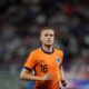 Joey Veerman of the Netherlands follows the action during a Group D match between the Netherlands and France at the Euro 2024 soccer tournament in Leipzig, Germany, Friday, June 21, 2024. (AP Photo/Mathias Schrader)