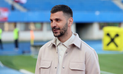 Aleksandar Dragović i fudbaleri reprezentacije Srbije na prijateljskoj utakmici protiv Austrije na stadionu Ernst Hapel, Bec 04.06.2024. godine Foto: Marko Metlas Fudbal, Srbija, Austrija, Prijateljska utakmica