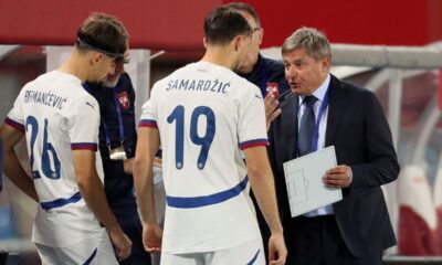 fudbaler reprezentacije Srbije na prijateljskoj utakmici protiv Austrije na stadionu Ernst Hapel, Bec 04.06.2024. godine Foto: Marko Metlas Fudbal, Srbija, Austrija, Prijateljska utakmica