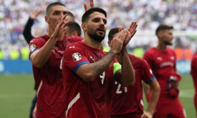 fudbaler reprezentacije Srbije na utakmici UEFA Evropskog prvenstva 2024 godine protiv Slovenije na stadionu Minhen arena, Minhen, 20.06.2024. godine Foto: Marko Metlas Fudbal, Reprezentacija, Srbija, UEFA Evropsko prvenstvo, EURO 2024, Slovenija
