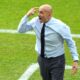 Italy's head coach Luciano Spalletti reacts during a round of sixteen match between Switzerland and Italy at the Euro 2024 soccer tournament in Berlin, Germany, Saturday, June 29, 2024. (AP Photo/Markus Schreiber)