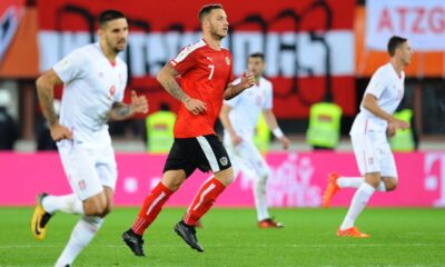 MARKO ARNAUTOVIC, fudbaler Austrije, na utakmici kvalifikacija za svetsko prvenstvo protiv Srbije, na stadionu Ernest Hapel. Bec, 06.10.2017. foto: Nebojsa Parausic Fudbal, Austrija, Srbija