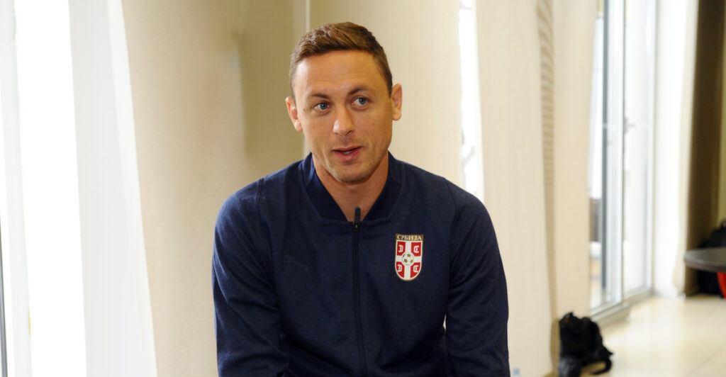NEMANJA MATIC, fudbaler Srbije, na press konferenciji u SC FSS. Stara Pazova, 03.09.2019. foto: Nebojsa Parausic Fudbal, Srbija