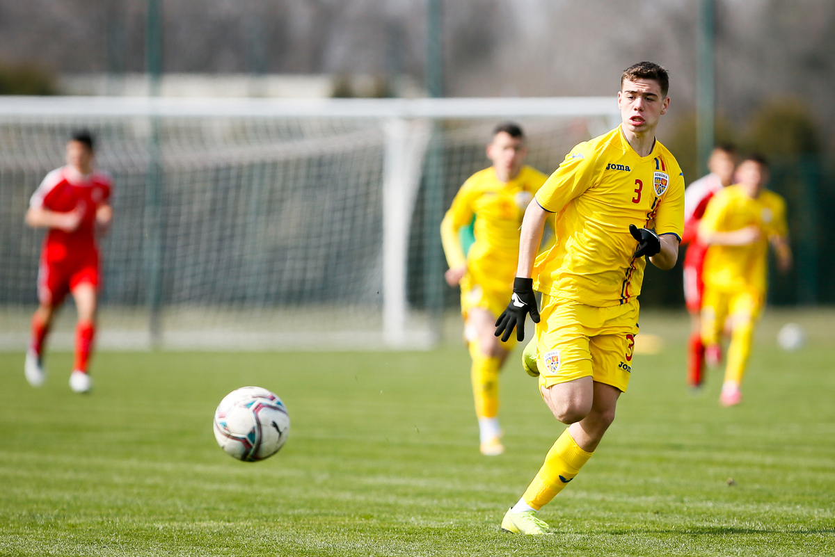 BORZA SEBASTIAN ANDREI Borza Sebastijan Andrej fudbaler reprezentacije Rumunije do 16 godina na prijateljskoj utakmici protiv Srbije na terenu Sportskog Centra Fudbalskog Saveza Srbije, Stara Pazova 17.03.2021. godine Foto: MN PRESS / Ivica Veselinov