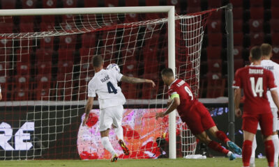 ALEKSANDAR MITROVIC fudbaler Srbije na utakmici UEFA Lige Nacija protiv Slovenije na stadionu Rajko Mitic, Beograd 05.06.2021. godine Foto: Ivica Veselinov / MN PRESS FUDBAL, FOOTBALL, UEFA NATIONS LEAGUE, LIGA NACIJA, SRBIJE, SERBIA, SLOVENIA, SLOVENIJA