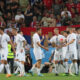 JAKA BIJOL, JURE BALKOVEC, ZAN KARNICNIK, DOMEN CRNIGOJ, MIHA MEVLJA, BENJAMIN SESKO RADOST fudbalera reprezentacije Slovenije na utakmici UEFA Lige nacija protiv Srbije na stadionu Stozice, Ljubljana 12.06.2022. godine Foto: Marko Metlas Fudbal, Srbija, Slovenija, UEFA Liga nacija