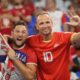 NAVIJACI fudbalera reprezentacije Srbije na utakmici FIFA Svetskog prvenstva 2022 protiv Svajcarske na stadionu 974, Doha, 02.12.2022. godine Foto: Marko Metlas Fudbal, Srbija, Svajcarska, FIFA Svetsko prvenstvo 2022, Katar