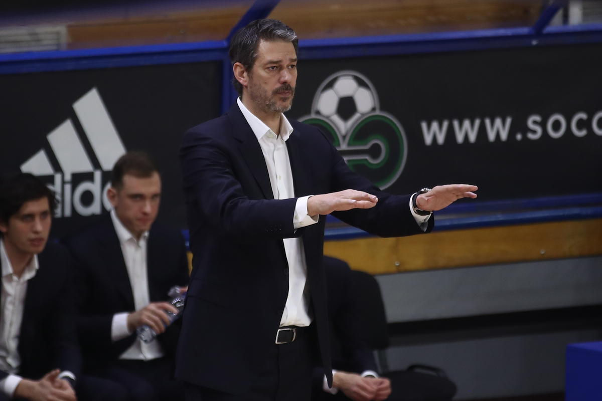 JURICA GOLEMAC trener kosarkasa Cedevita Olimpije na utakmici ABA lige protiv FMP Zeleznika u hali FMP Arena, Beograd 11.02.2023. godine Foto: Ivica Veselinov / MN PRESS KOSARKA, BASKETBALL, ABA LIGA, ABA LEAGUE, CEDEVITA OLIMPIJA, FMP ZELEZNIK