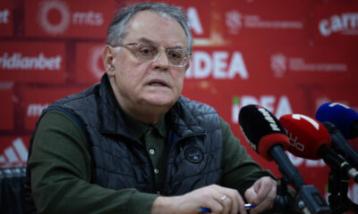 NEBOJSA COVIC, predsednik kosarkasa Crvene zvezde na press konferenciji u hali Aleksandar Nikolic. Beograd, 14.02.2023. foto: MN Press / djk Kosarka, Crvena zvezda