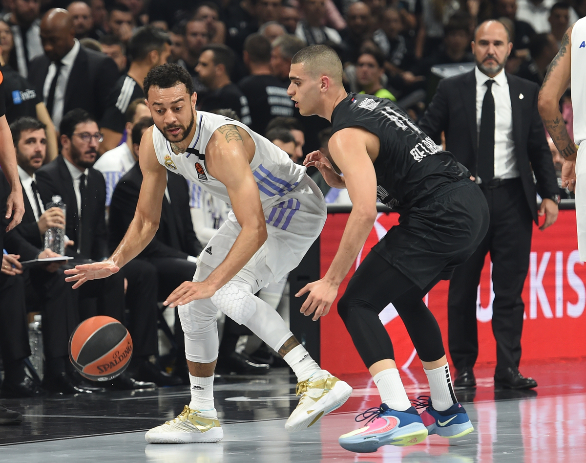 NIGEL WILLIAMS GOSS Najdzel Vilijams Gos, kosarkas Reala, na utakmici Evrolige protiv Partizana, u Beogradskoj Stark areni. Beograd, 04.05.2023. foto: Nebojsa Parausic Kosarka, Euroleague, Partizan, Real