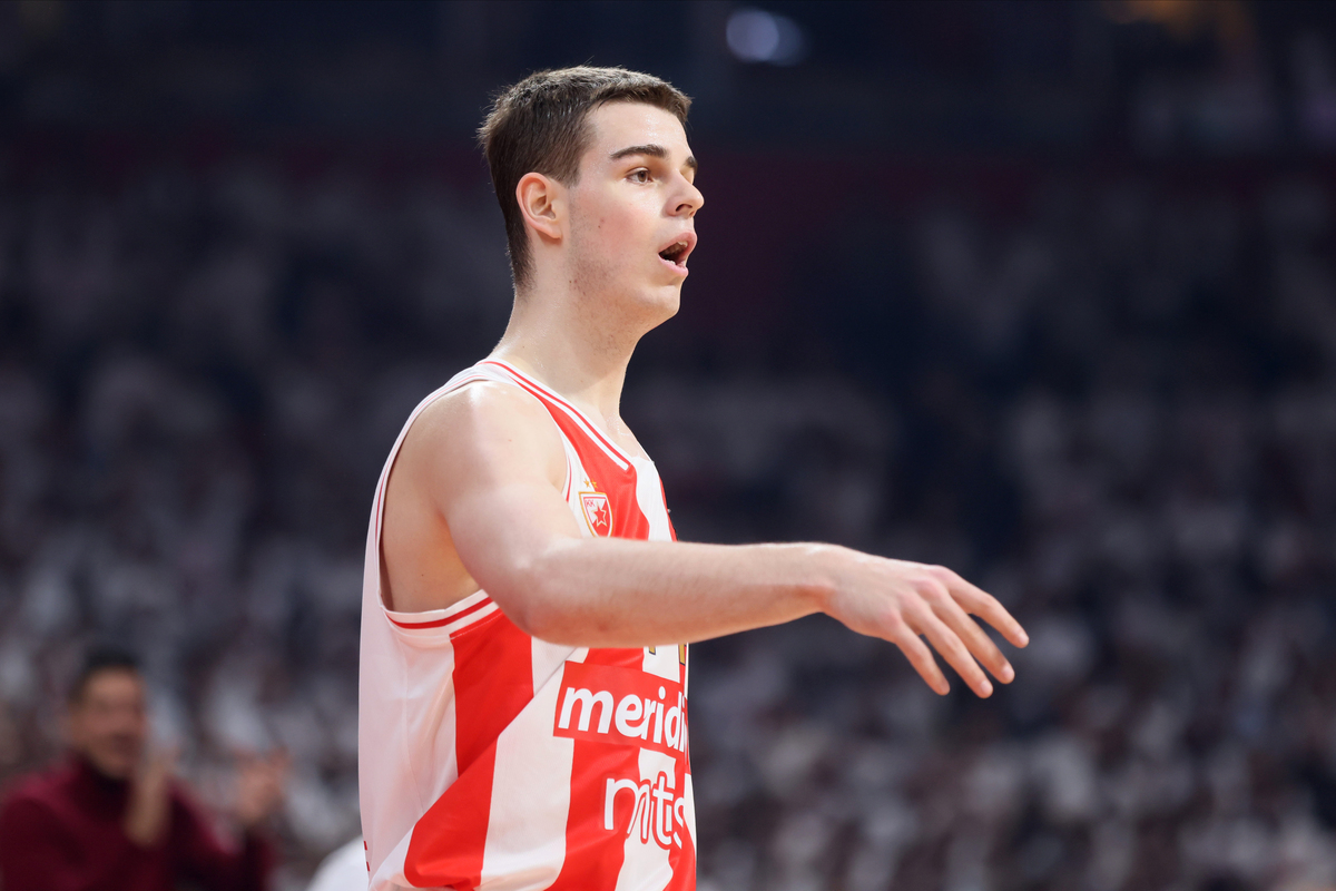 NIKOLA TOPIC kosarkas Crvene zvezde na utakmici Evrolige protiv Partizana u hali Stark Beogradska arena, Beograd 04.01.2023. godine Foto: Marko Metlas Kosarka, Crvena zvezda, Evroliga, Partizan
