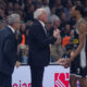 ZELIMIR OBRADOVIC ZELJKO trener i KEVIN PUNTER Kevin Panter kosarkas Partizana na utakmici Evrolige protiv Reala Madrid u hali Stark Beogradska arena, Beograd 21.03.2024. godine Foto: Marko Metlas Kosarka, Partizan, Evroliga, Real Madrid