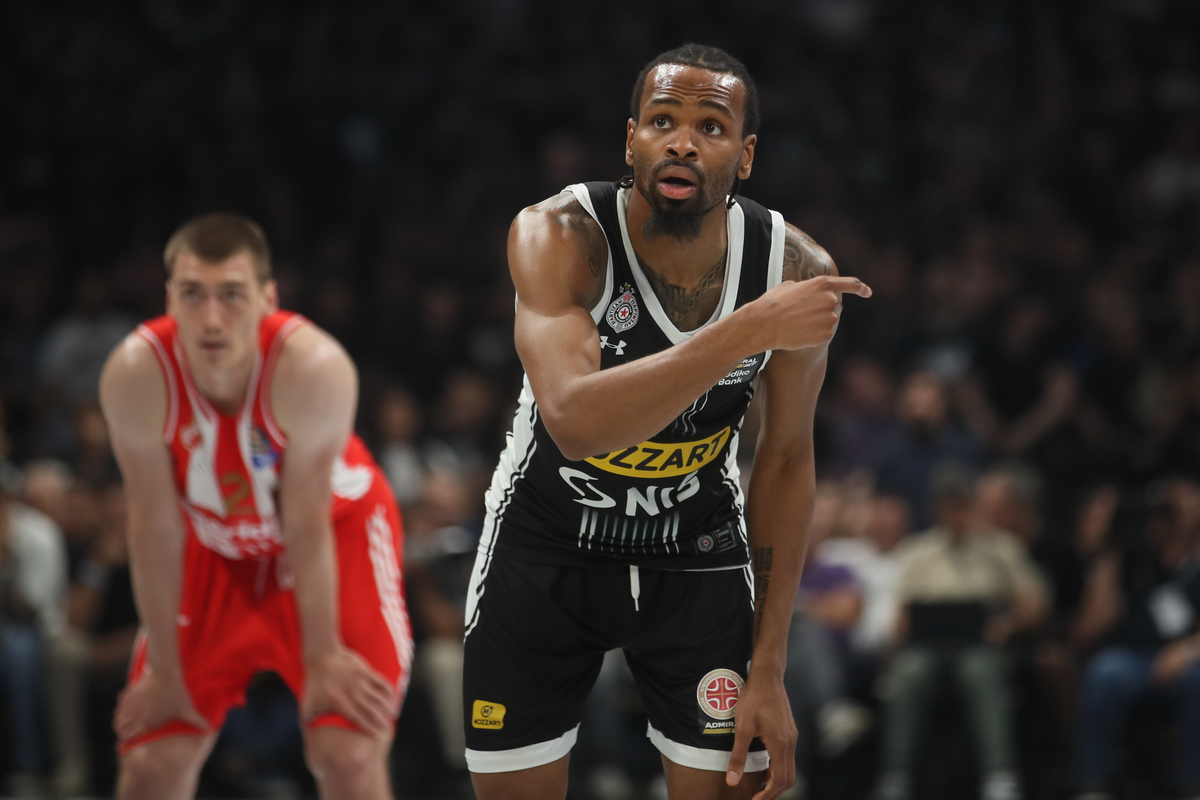 KEVIN PUNTER Kevin Panter kosarkas Partizana na utakmici finala plej ofa Kosarkaske Superlige Srbije protiv Crvene zvezde u hali Beogradska Arena, Beograd 05.06.2024. godine Foto: Ivica Veselinov / MN PRESS KOSARKA, BASKETBALL, KLS, SUPERLIGA, PRVENSTVO SRBIJE, NATIONAL CHAMPIONSHIP, PARTIZAN, CRVENA ZVEZDA