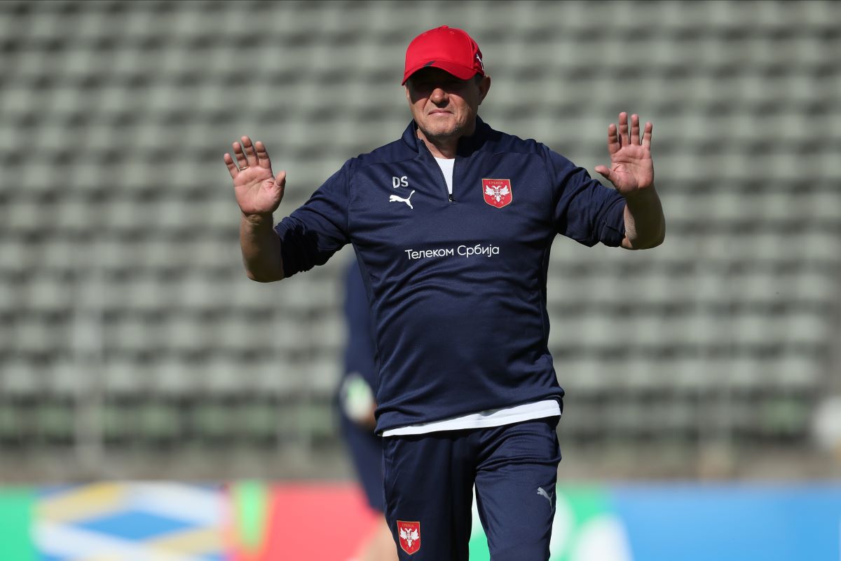 DRAGAN STOJKOVIC PIKSI selektor i trener fudbalera reprezentacije Srbije trening pred utakmicu UEFA Evropskog prvenstva 2024 godine protiv Engleske na stadionu Rozenau, Augzburg 13.06.2024. godine Foto: Marko Metlas Fudbal, Reprezentacija, Srbija, UEFA Evropsko prvenstvo, EURO 2024