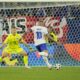 Kylian Mbappe of France fails to score during a Group D match between Austria and France at the Euro 2024 soccer tournament in Duesseldorf, Germany, Monday, June 17, 2024. (AP Photo/Andreea Alexandru)