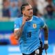 Uruguay's Darwin Nunez celebrates after scoring his side's 2nd goal against Panama during a Copa America Group C soccer match in Miami Gardens, Fla, Sunday, June 23, 2024. (AP Photo/Marta Lavandier)