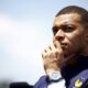 French soccer player Kylian Mbappe gestures at the national soccer team training center in Clairefontaine, west of Paris, Monday, June 3, 2024 ahead of the UEFA Euro 2024. (Sarah Meyssonnier/Pool Photo via AP)