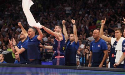 kosarkas reprezentacije Srbije na prijateljskoj utakmici protiv Japana u hali Beogradska arena, Beograd 21.07.2024. godine Foto: Marko Metlas Kosarka, Srbija, Japan, Friendly match