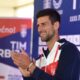 NOVAK DJOKOVIC, teniser Srbije, na press konferenciji pred odlazak na Olimpijske Igre, na aerodromu Nikola Tesla. Beograd, 20.07.2021. foto: Nebojsa Parausic Tenis