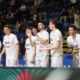 NIKOLA DJURISIC, NIKOLA JOVIC, DUSAN RISTIC, BORISA SIMANIC, FILIP PETRUSEV, JOVAN NOVAK RADOST kosarkasa reprezentacije Srbije na utakmici kvalifikacija za FIBA Svetsko prvenstvo 2023 protiv Slovacke u hali Aleksandar Nikolic Pionir, Beograd 25.02.2022. godine Foto: Marko Metlas Kosarka, Srbija, Slovacka, Kvalifikacije za Svetsko prvenstvo