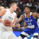 NIKOLA JOKIC, kosarkas Srbije, na utakmici kvalifikacija za Svetsko prvenstvo protiv Grcke, u Beogradskoj Stark Areni. Beograd, 25.08.2022. foto: Nebojsa Parausic Kosarka, FIBA, Srbija, Grcka