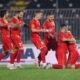RADOST fudbalera Napretka Krusevac na utakmici Superlige Prvenstva Srbije protiv Partizana na stadionu Partizana, Beograd 13.03.2024. godine Foto: Marko Metlas Fudbal, Partizan, Superliga Prvenstvo Srbije, Napredak Krusevac