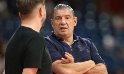 Kosarkaski menadzer Misko Raznatovic na utakmici plej ofa Jadranske ABA lige Crvena zvezda protiv SC Derbi u hali Stark Beogradska arena, Beograd 15.04.2024. godine Foto: MN PRESS Kosarka, SC Derbi, Jadranska ABA liga, Crvena zvezda