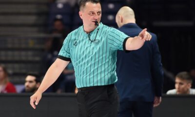 ADEMIR ZURAPOVIC, sudija iz BiH, na utakmici FIBA F4, Peristeri - Tenerife, u Beogradskoj areni. Beograd, 26.04.2024 foto: Nebojsa Parausic / MN Press Kosarka, FIBA F4, Peristeri, Tenerife