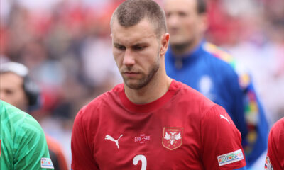 STRAHINJA PAVLOVIC fudbaler reprezentacije Srbije na utakmici UEFA Evropskog prvenstva 2024 godine protiv Slovenije na stadionu Minhen fudbal arena, Minhen, 20.06.2024. godine Foto: Marko Metlas Fudbal, Reprezentacija, Srbija, UEFA Evropsko prvenstvo, EURO 2024, Slovenija
