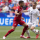 DUSAN TADIC fudbaler reprezentacije Srbije na utakmici UEFA Evropskog prvenstva 2024 godine protiv TIMI ELSNIK iz Slovenije na stadionu Minhen fudbal arena, Minhen, 20.06.2024. godine Foto: Marko Metlas Fudbal, Reprezentacija, Srbija, UEFA Evropsko prvenstvo, EURO 2024, Slovenija