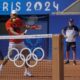 Novak Djokovic of Serbia returns the ball during a practice session ahead of the tennis competition, at the 2024 Summer Olympics, Thursday, July 25, 2024, in Paris, France. (AP Photo/Andy Wong)