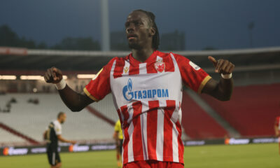 PEPE CHERIF NDIAYE Pepe Cerif Ndiaje fudbaler Crvene zvezde na utakmici Superlige Prvenstva Srbije protiv Jedinstva Ub na stadionu Rajko Mitic, Beograd, 20.07.2024. godine Foto: Marko Metlas Fudbal, Crvena zvezda, Superliga Prvenstvo Srbije, Jedinstvo Ub