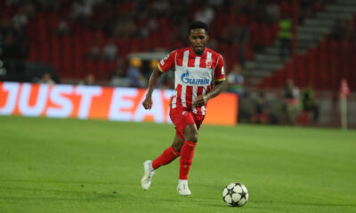 MENDES JOAO FELICIO MILSON Mendes Zoao Felisio Milson fudbaler Crvene zvezde na utakmici kvalifikacija za UEFA Ligu Sampiona protiv Bode Glimta na stadionu Rajko Mitic, Beograd 28.08.2024. godine Foto: Ivica Veselinov / MN PRESS FUDBAL, FOOTBALL, UEFA CHAMPIONS LEAGUE, LIGA SAMPIONA, CRVENA ZVEZDA, RED STAR, BODO GLIMT, BODE GLIMT