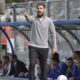 Como's head coach Cesc Fabregas gives instructions during the Italian Serie A soccer match between Como and Bologna at the Giuseppe Sinigaglia stadium in Como, Italy, Saturday, Sept. 14, 2024. (Antonio Saia/LaPresse via AP)
