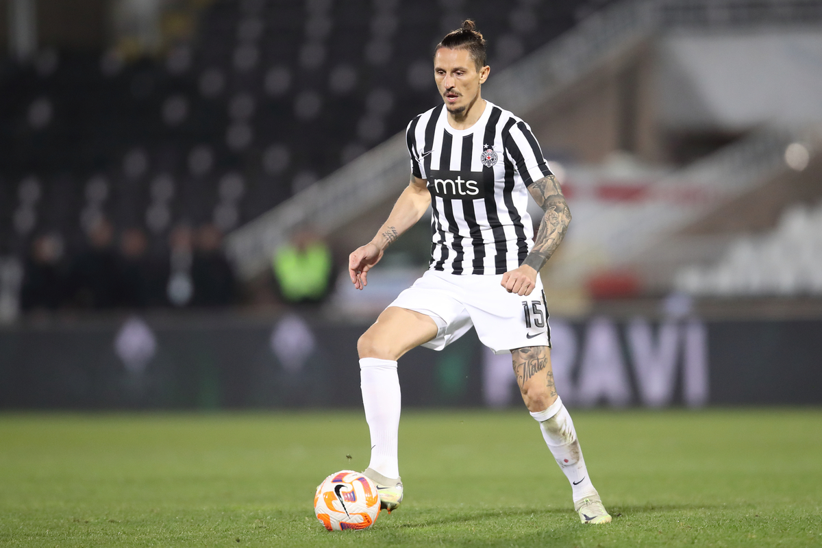 LJUBOMIR FEJSA fudbaler Partizana na utakmici Superlige Prvenstva Srbije protiv Kolubare Lazarevac na stadionu Partizana, Beograd 08.03.2023. godine Foto: Marko Metlas Fudbal, Partizan, Superliga Prvenstvo Srbije, Kolubara Lazarevac