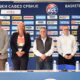Press konferencija povodom promocije Nebojse Covica za predsednika KSS, u kuci kosarke. FILIP SUNTURLIC, NEBOJSA COVIC, ANA JOKOVIC, DARKO JOVICIC, NENAD KRSTIC Beograd, 02.10.2024. foto: Nebojsa Parausic Kosarka