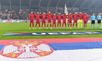 Fudbaleri Srbije u meču protiv Danske