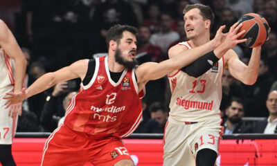 kosarkas Crvene zvezde na utakmici Evrolige protiv Bajerna u hali Beogradska arena, Beograd 29.11.2024. godine Foto: Marko Metlas Kosarka, Crvena zvezda, Evroliga, Bajern Minhen, Bajern