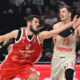 kosarkas Crvene zvezde na utakmici Evrolige protiv Bajerna u hali Beogradska arena, Beograd 29.11.2024. godine Foto: Marko Metlas Kosarka, Crvena zvezda, Evroliga, Bajern Minhen, Bajern