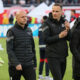 IGOR DULJAJ trener, MARKO JOVANOVIC pomocni trener fudbaleri Partizana na utakmici polufinala Kupa Srbije protiv Crvene zvezde na stadionu Rajka Mitica, Beograd, 24.04.2024. godine Foto: Marko Metlas Fudbal, Crvena zvezda, Kup Srbije, Partizan