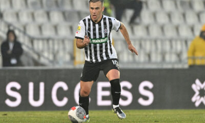 BIBARS NATCHO Bibars Natho fudbaler Partizana na utakmici Superlige Prvenstva Srbije protiv Jedinstva Ub na stadionu Partizana, Beograd 30.11.2024. godine Foto: Marko Metlas Fudbal, Partizan, Superliga Prvenstvo Srbije, Jedinstvo Ub