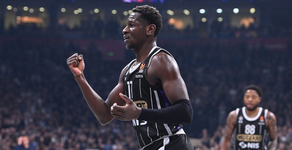 kosarkas Partizana na utakmici Evrolige protiv Panatinaikosa Atina u hali Stark Beogradska arena, Beograd 05.12.2024. godine Foto: Marko Metlas Kosarka, Partizan, Evroliga, Panatinaikos Atina