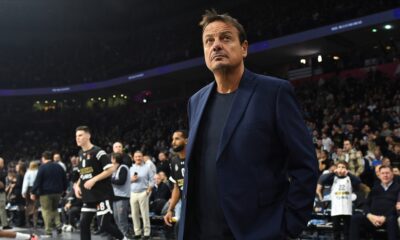 Trener Panatinaikosa na utakmici Evrolige protiv Partizana u hali Stark Beogradska arena, Beograd 05.12.2024. godine Foto: Marko Metlas Kosarka, Partizan, Evroliga, Panatinaikos Atina