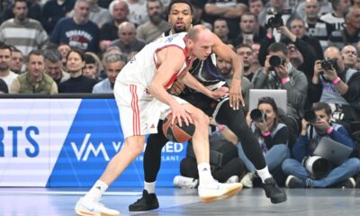 kosarkas Crvene zvezde na utakmici Evrolige protiv Parizana u hali Beogradska arena, Beograd 31.01.2025. godine Foto: Marko Metlas Kosarka, Crvena zvezda, Evroliga, Partizan