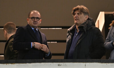 PREDRAG MIJATOVIC podpredsednik fudbalera Partizana na utakmici Superlige Prvenstva Srbije i DRAGAN SIMOVIC predsednik Spartaka Subotica na stadionu Partizana, Beograd 01.02.2025. godine Foto: Marko Metlas Fudbal, Partizan, Superliga Prvenstvo Srbije, Spartak Subotica