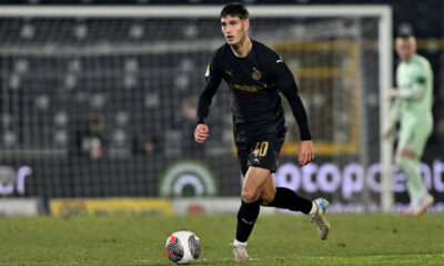 NIKOLA SIMIC fudbaler Partizana na utakmici Superlige Prvenstva Srbije protiv Spartaka Subotica na stadionu Partizana, Beograd 01.02.2025. godine Foto: Marko Metlas Fudbal, Partizan, Superliga Prvenstvo Srbije, Spartak Subotica