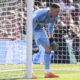 Nottingham Forest's goalkeeper Matz Sels gives instructions during the English Premier League soccer match between Nottingham Forest and Manchester City at the City Ground stadium, in Nottingham, England, Saturday, March 8, 2025. (AP Photo/Rui Vieira)