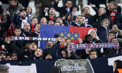 NAVIJACI fudbalera Pari Sen Zermena PSZ na utakmici UEFA Lige Sampiona protiv Crvene zvezde na stadionu Rajko Mitic, Beograd 11.12.2018. godine Foto: Marko Metlas Fudbal, Crvena zvezda, UEFA Liga Sampiona , Pari Sen Zermen PSG