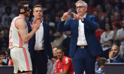 GORDON HERBERT trener kosarkasa Bajerna Minhen na utakmici Evrolige protiv Crvene zvezde u hali Beogradska arena, Beograd 29.11.2024. godine Foto: Marko Metlas Kosarka, Crvena zvezda, Evroliga, Bajern Minhen