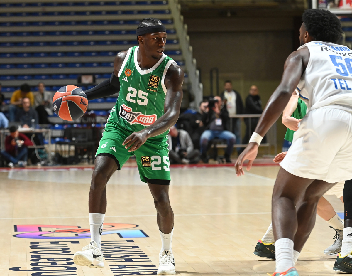 KENDRICK NUNN Kendrik Nan, kosarkas Panatinaikosa, na utakmici Evrolige protiv Makabija, u hali Aleksandar Nikolic. Beograd, 26.03.2025. foto: Nebojsa Parausic BASKETBALL, EUROLEAGUE, MACCABI, PANATHINAIKOS